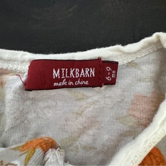 Milkbarn Baby Pajamas 6-9 Months Floral Bamboo Onesie Zip-Up Organic Sleepwear - Picture 3 of 5
